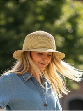 Bucket hat Casual Paper woven sun hat